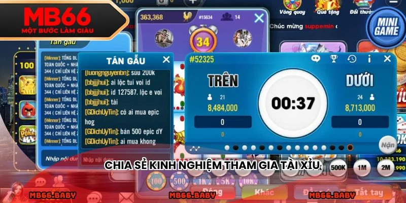 Chia sẻ kinh nghiệm tham gia tài xỉu